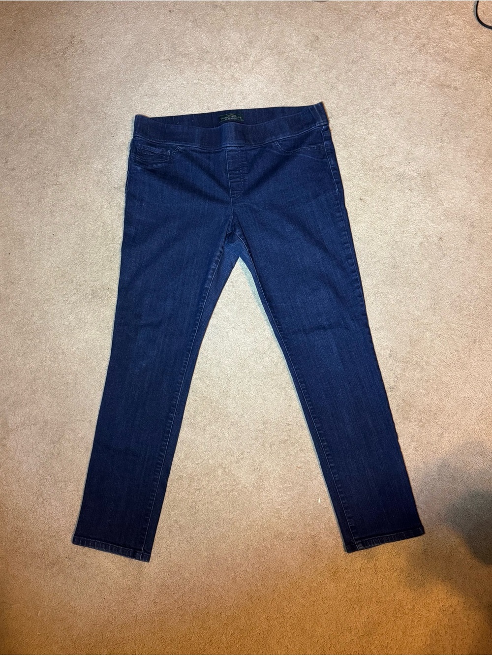 LRL Lauren Jeans Co. Ralph Lauren Pull-On Dark Wash Stretch Denim Jeans Size 16